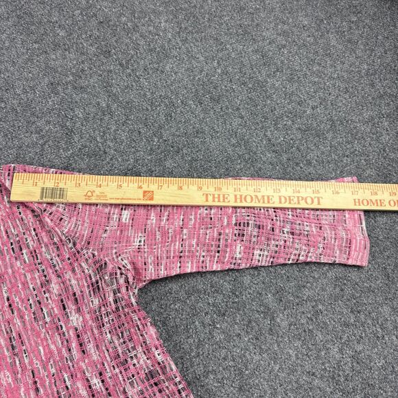 Nic + Zoe Womens Barbiecore Layer Sweet Song Linen Blend Cardigan Medium Pink - Picture 6 of 6